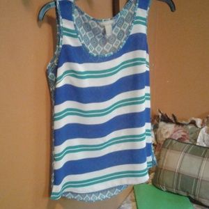 Banana republic striped sleeveless top xs